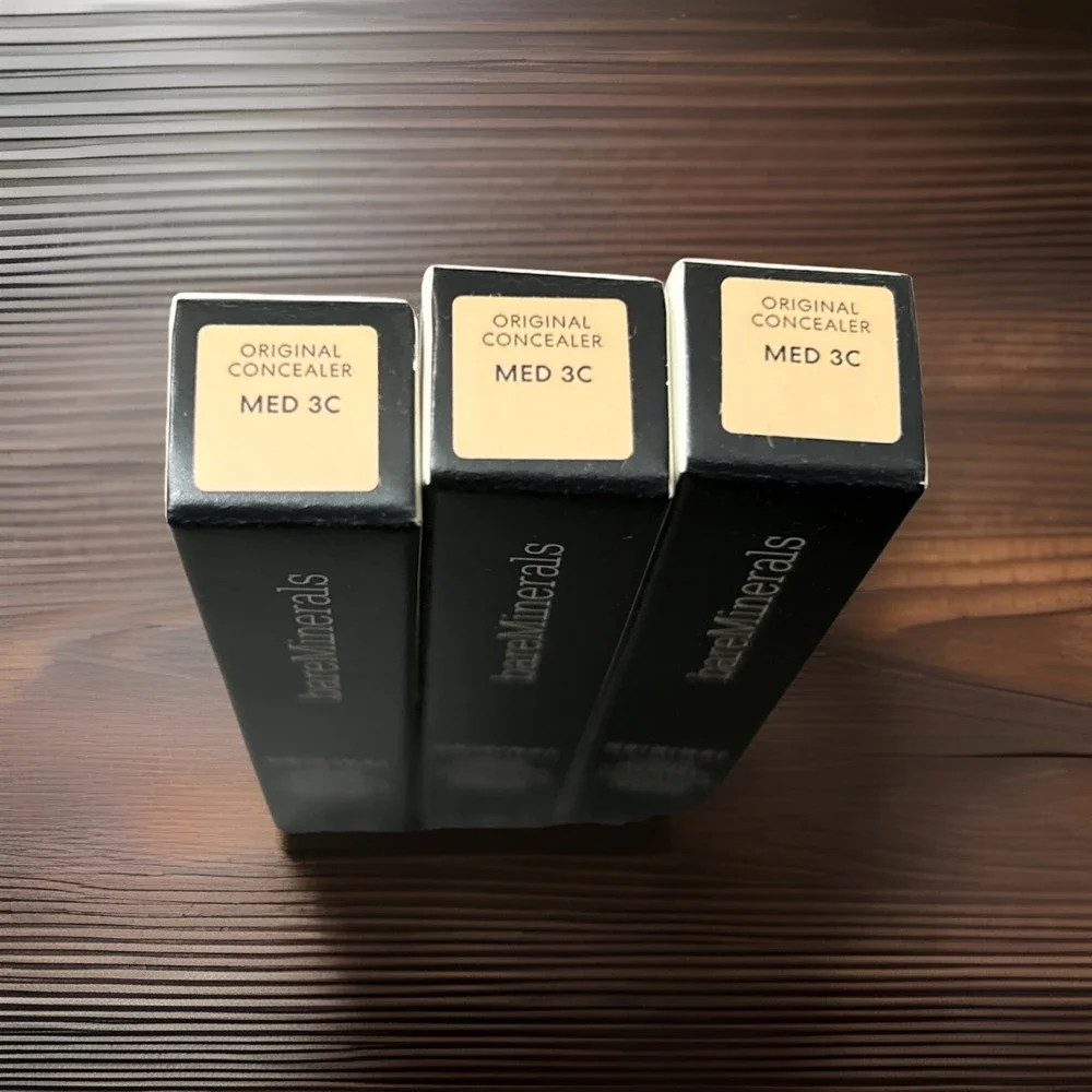 bareMinerals Original Liquid Mineral Concealer ~ Medium 3C ~ 0.2 oz Lot Of THREE